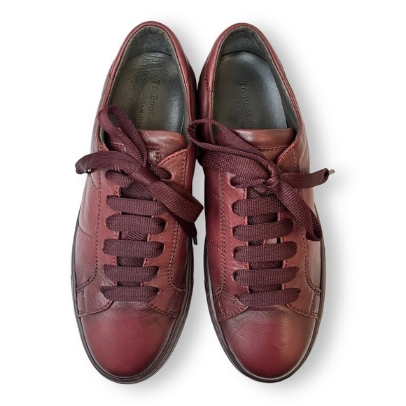 NWT To Boot NY Adam Derrick Colton Lace Up Leather Sneakers in Brandy Brown - Picture 10 of 11
